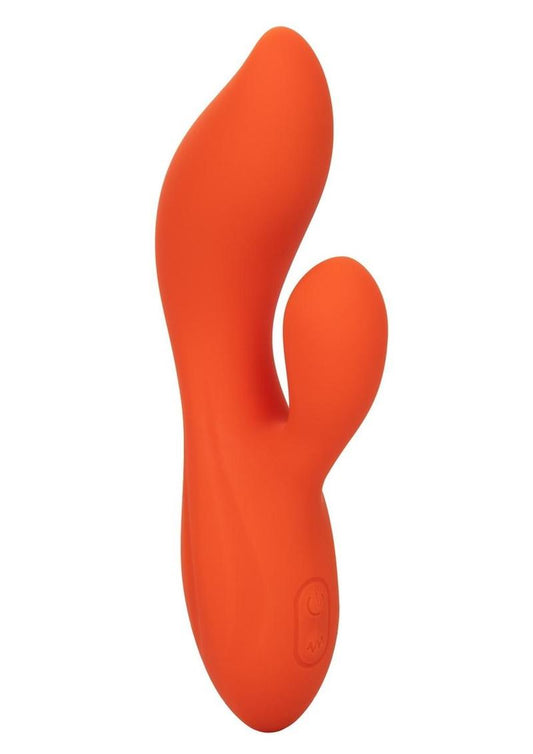 Stella Liquid Silicone Dual Teaser Rechargeable Vibrator - Orange