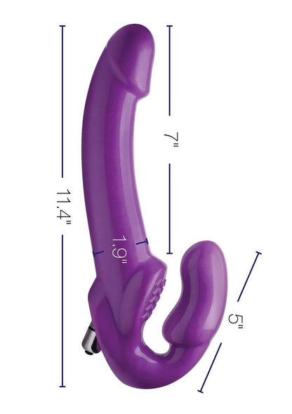 Strap U 7x Revolver Thick Vibrating Strapless Strap-On Dildo