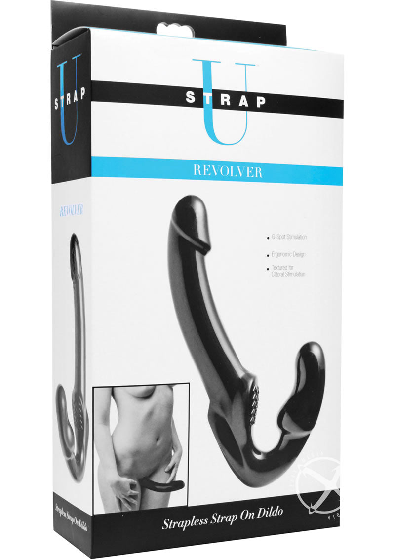 Strap U Revolver G-Spot Strapless Strap-On - Black