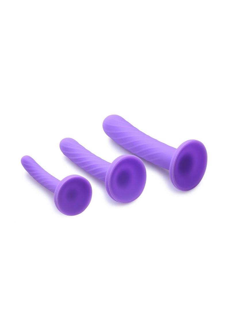 Strap U Tri-Play 3 Piece Silicone Dildo