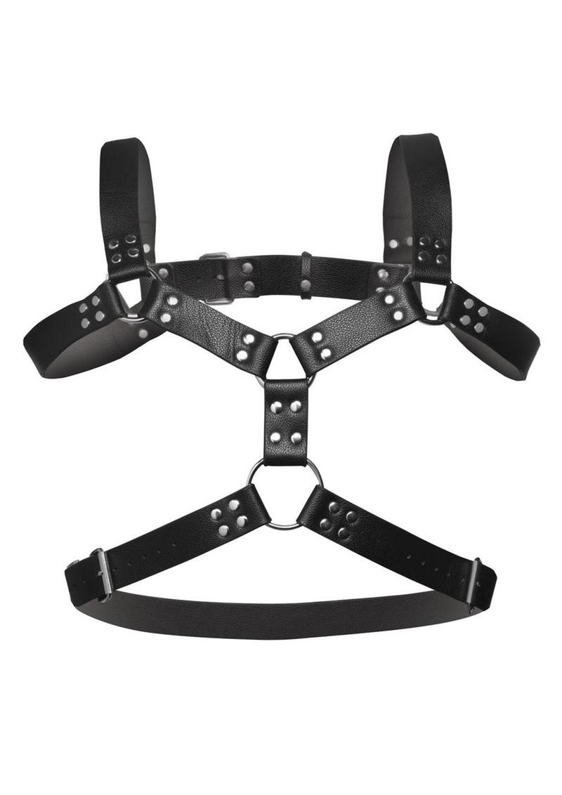 Strict 6 O-Ring Chest Harness - Black/Metal