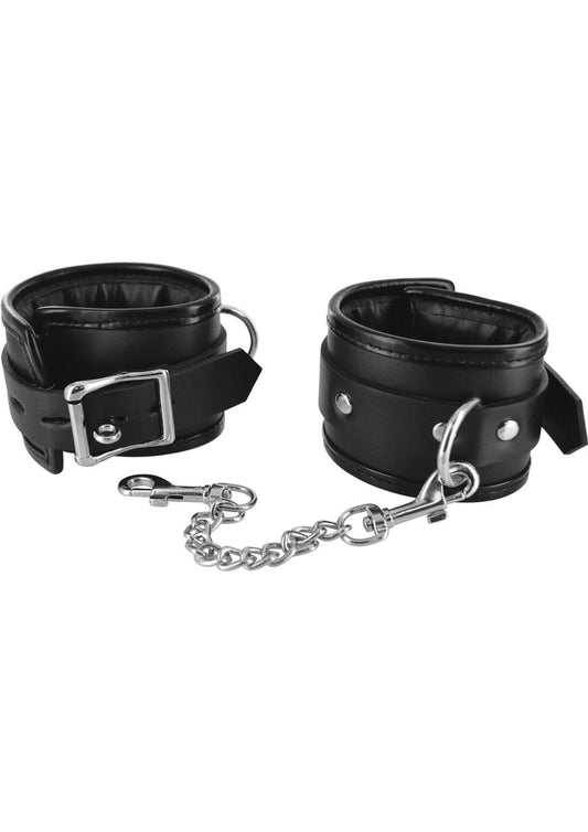 Strict Locking Padded Wrist Cuffs - Black