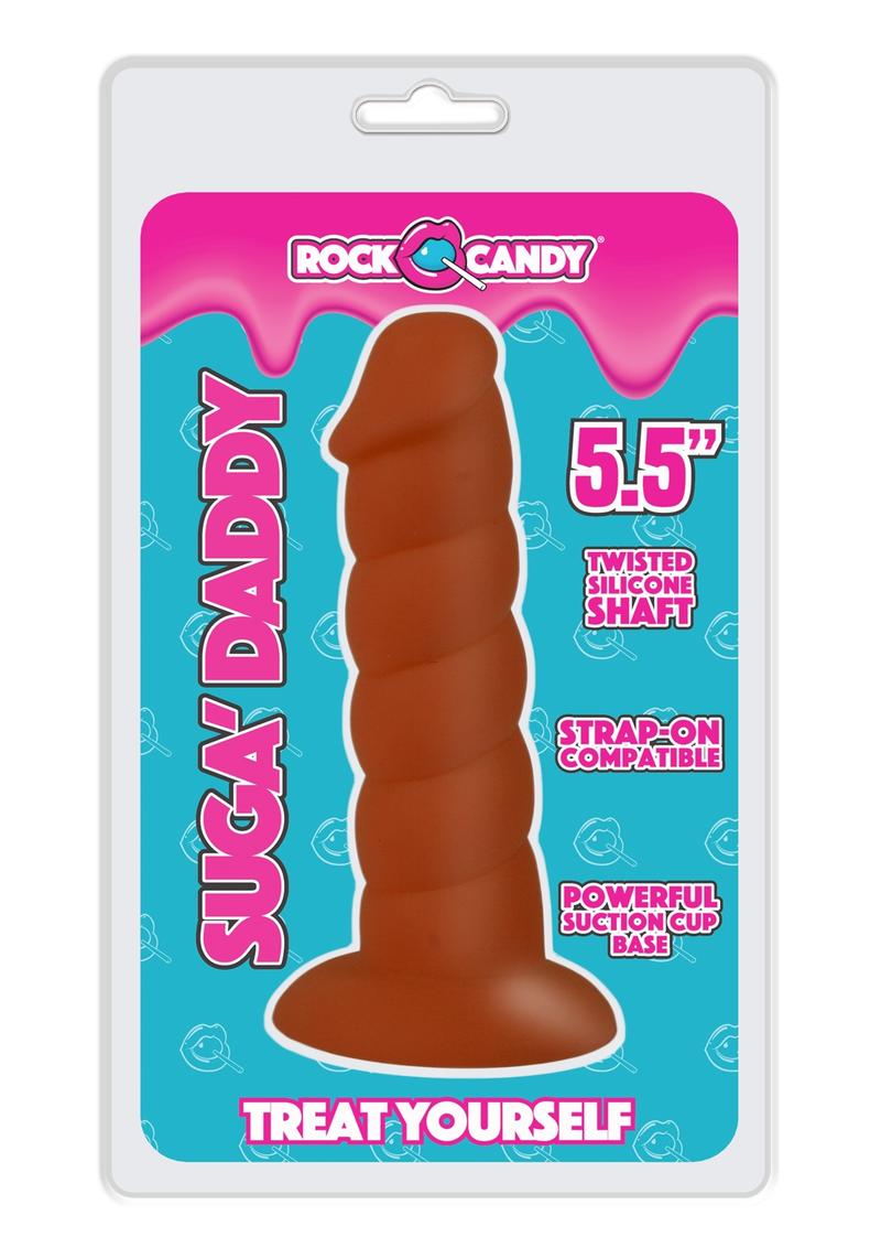 Suga' Daddy Silicone Dildo - Chocolate - 5.5in