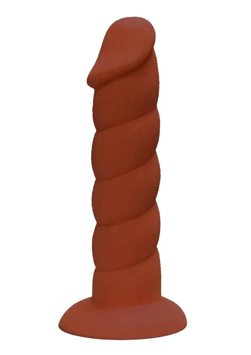 Suga' Daddy Silicone Dildo - Brown/Chocolate - 8in