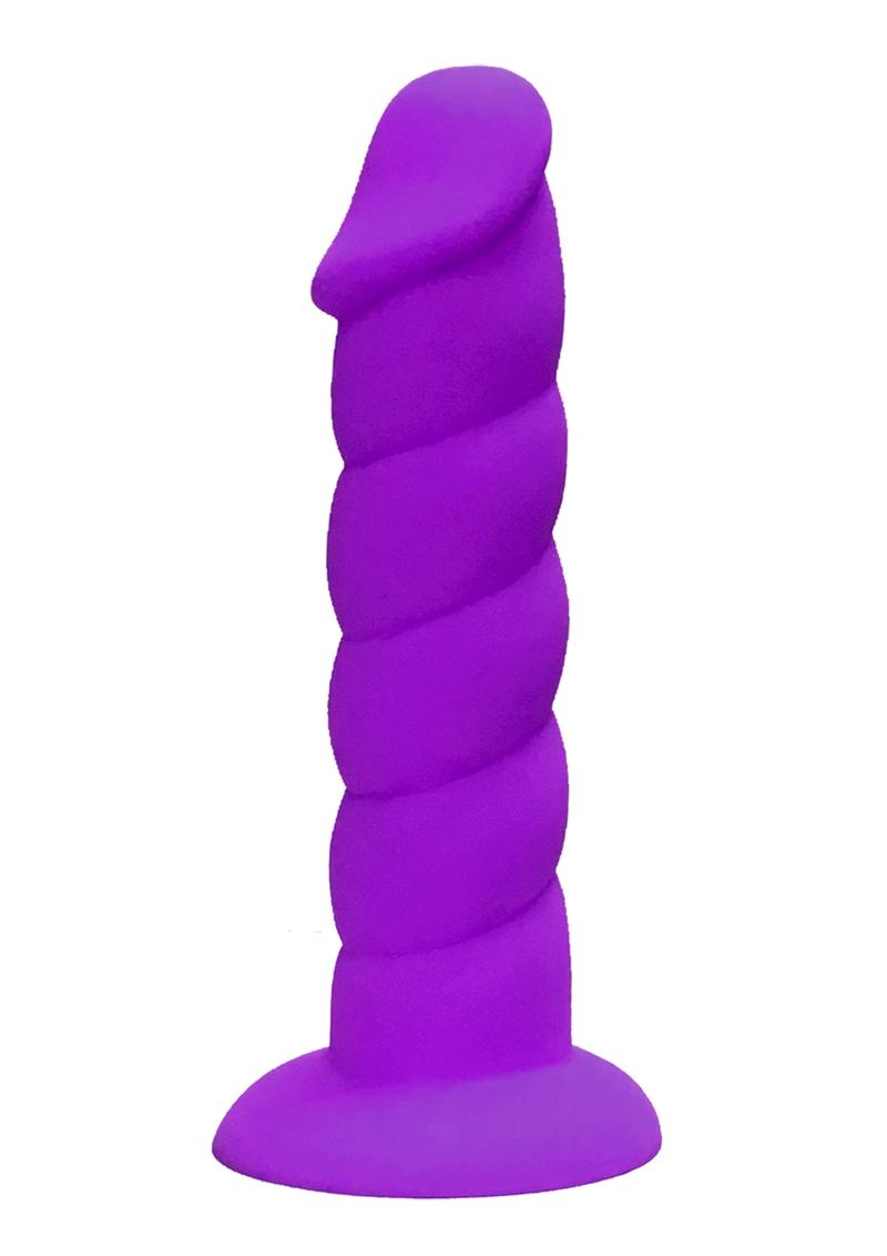 Suga' Daddy Silicone Dildo - Purple - 8in