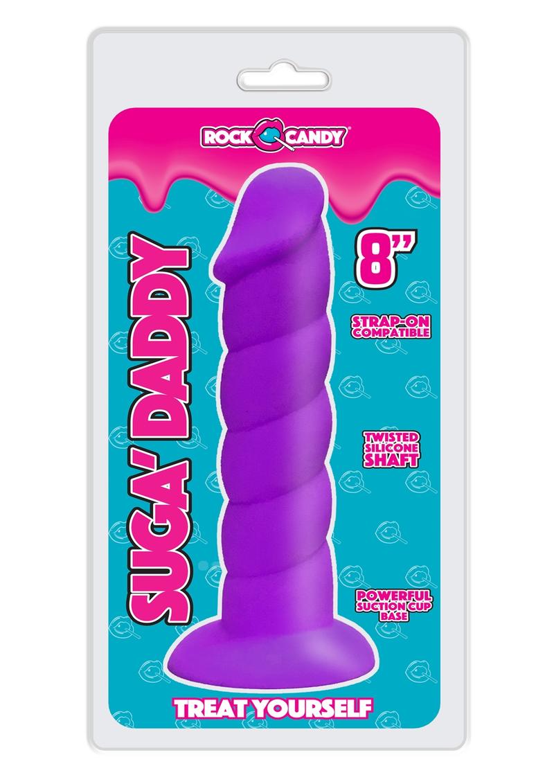 Suga' Daddy Silicone Dildo - Purple - 8in