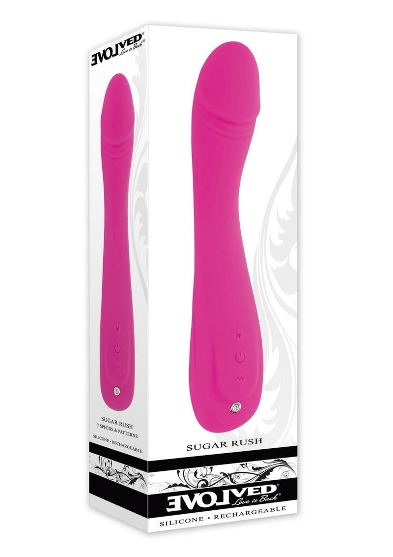 Sugar Rush Rechargeable Silicone G-Spot Vibrator - Pink