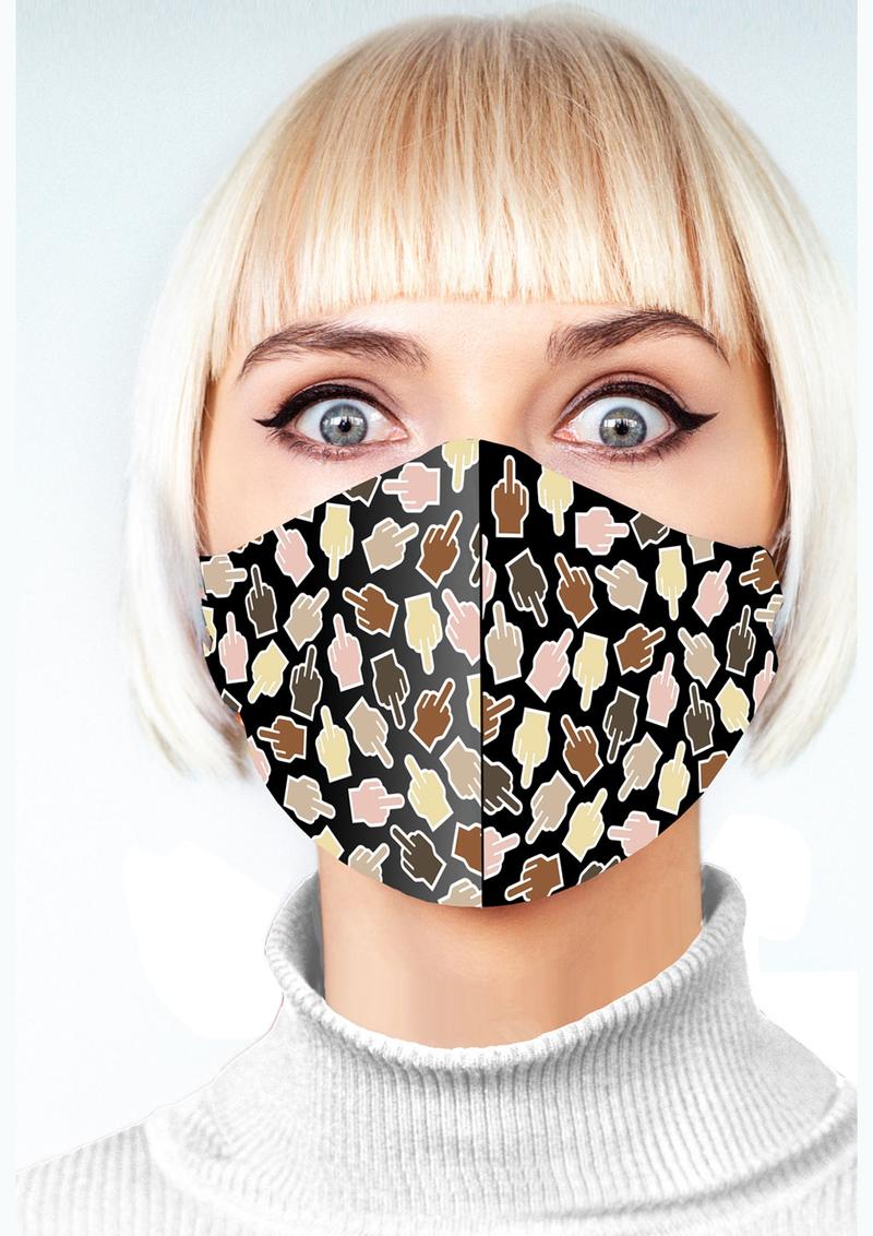 Super Fun F U Finger Mask - Animal Print