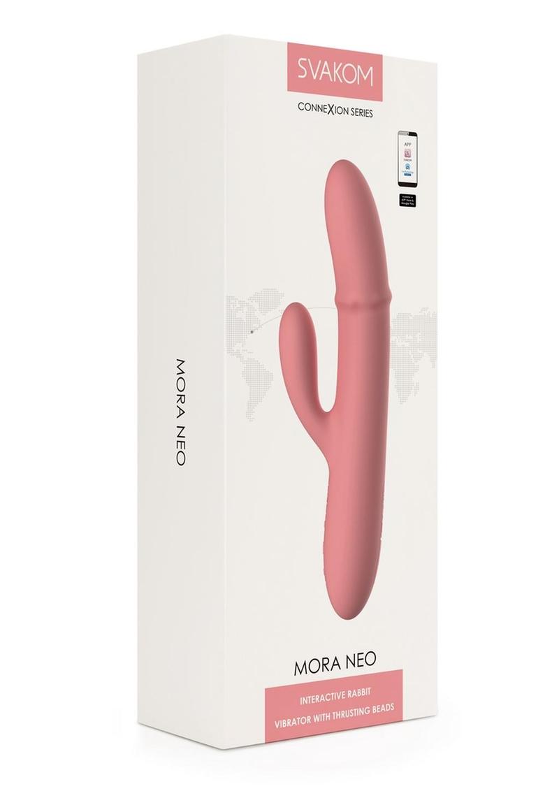 Svakom Mori Neo Rechargeable Silicone App Compatible Interactive Rabbit Vibrator - Pink