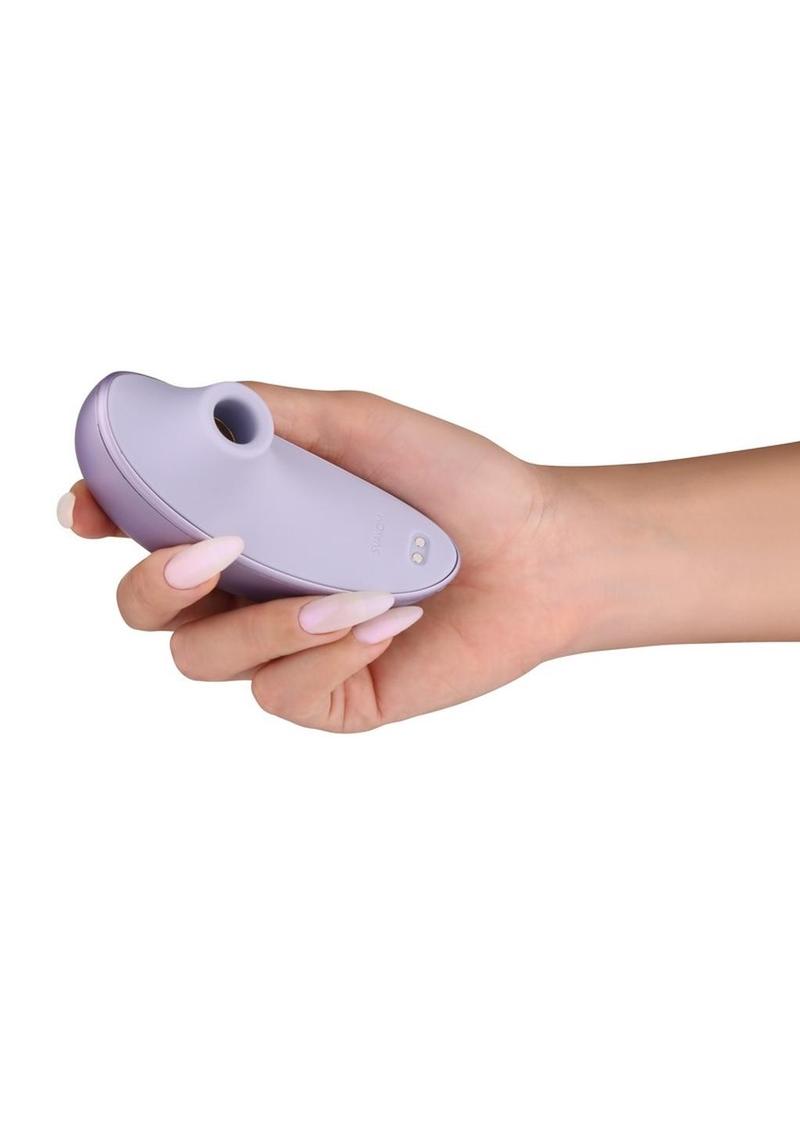 Svakom Pulse Galaxie App Compatible Rechargeable Silicone Clitoral Stimulator with Remote - Metallic - Lilac/Purple