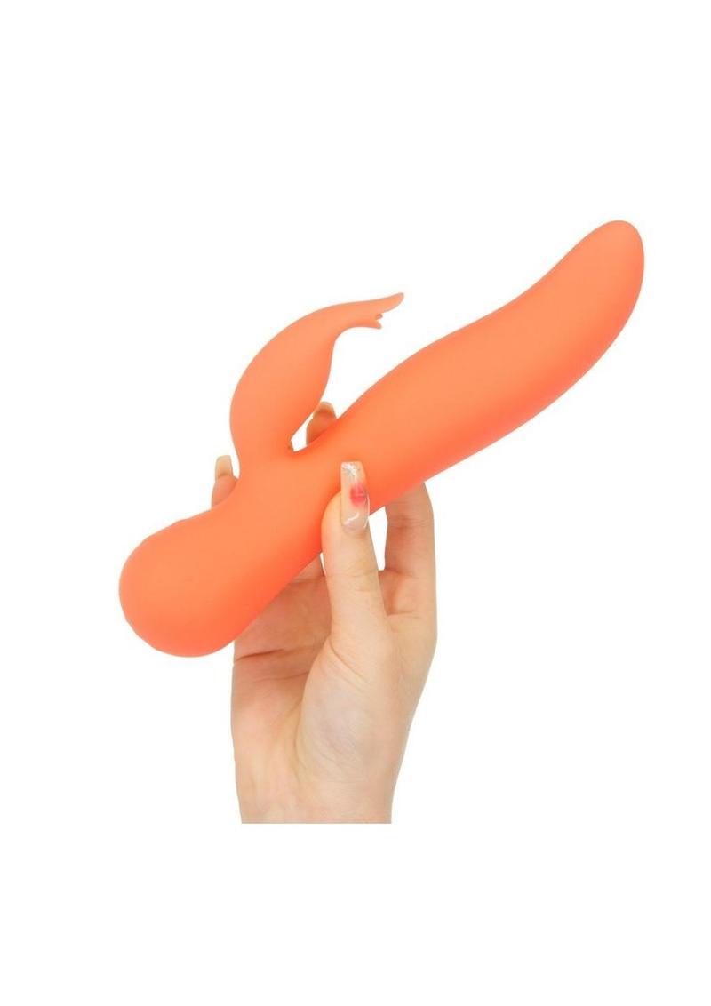 Swan The Blossom Swan Rechargeable Silicone Dual Action Rotate and Clitoral Vibrator