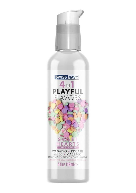 Swiss Navy 4 In 1 Sweetheats Warming Flavored Lubricant - 4oz