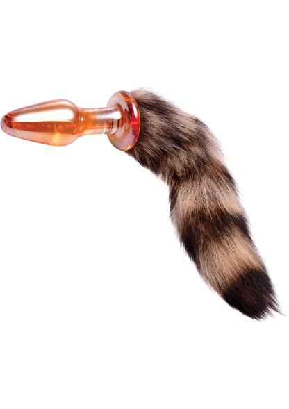 Tailz Fox Tail Glass Anal Plug - Orange