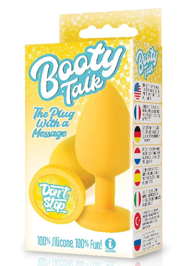 The 9's - Booty Talk Silicone Butt Plug Don't Stop - Yellow