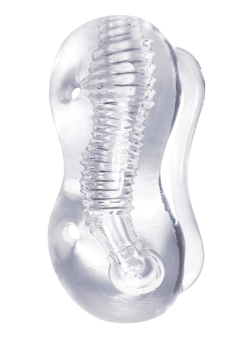 The 9's - Clear Stroke Twister Masturbator - Clear - 5.25in