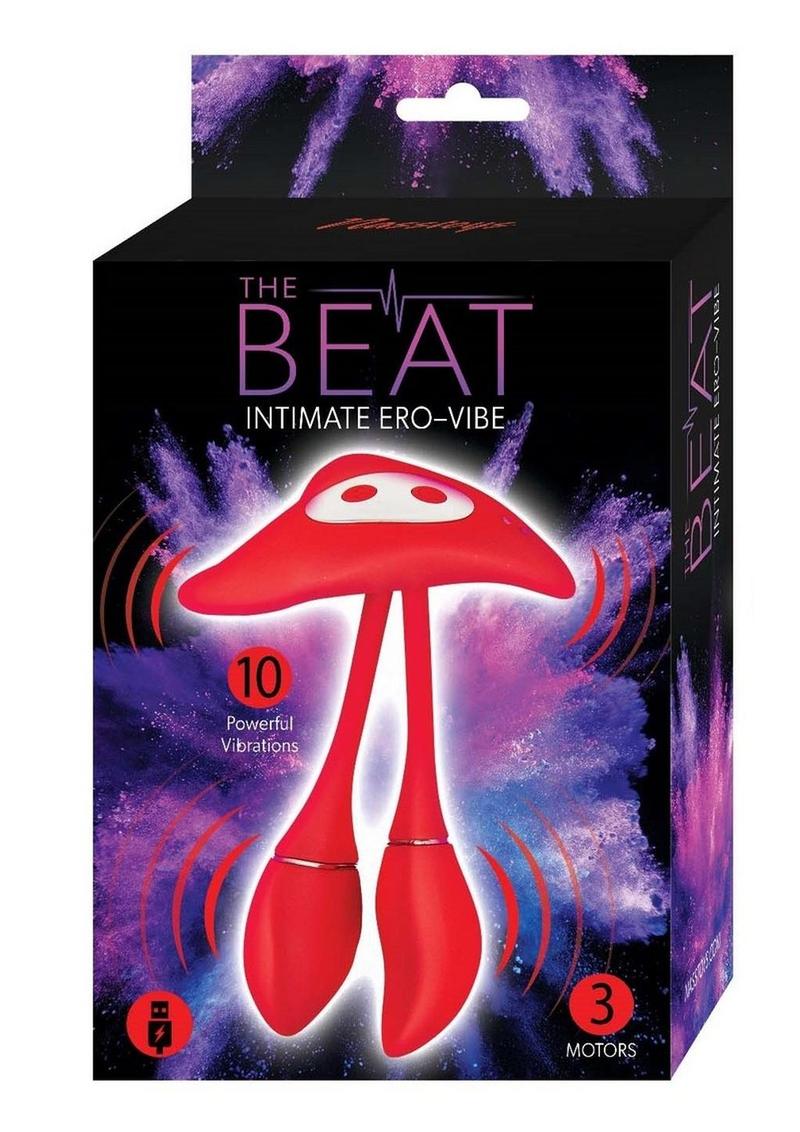 The Beat Intimate Ero-Vibe Rechargeable Silicone Vibrator - Red