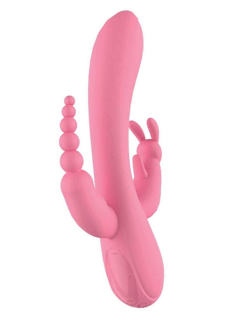 The Beat Trifecta Rechargeable Silicone Multifunction Rabbit Vibrator