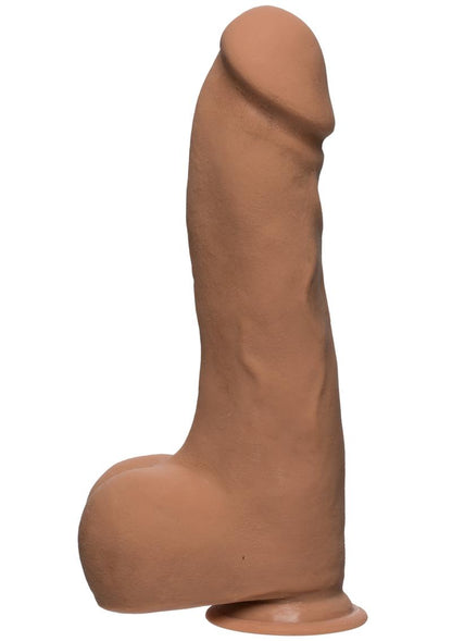 The D Master D Ultraskyn Dildo with Balls - Caramel - 10.5in