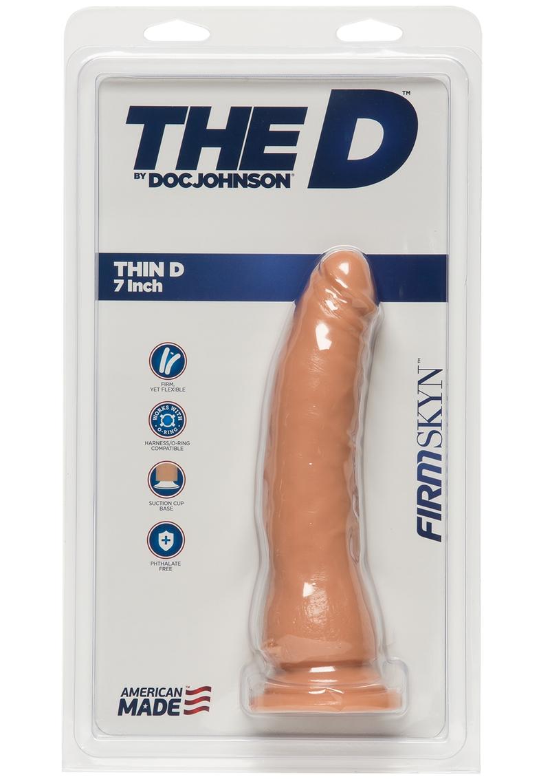 The D Thin D Firmskyn Dildo - Vanilla - 7in