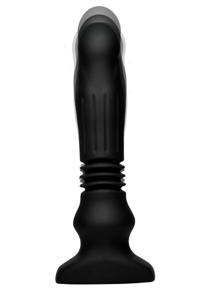 Thunder Plugs Silicone Swelling and Thrusting Plug with Remote Control - Black