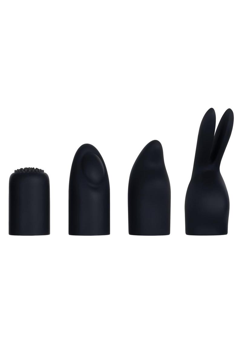 Tiny Treasures Silicone Rechargeable Vibrator with Multiple Attachments