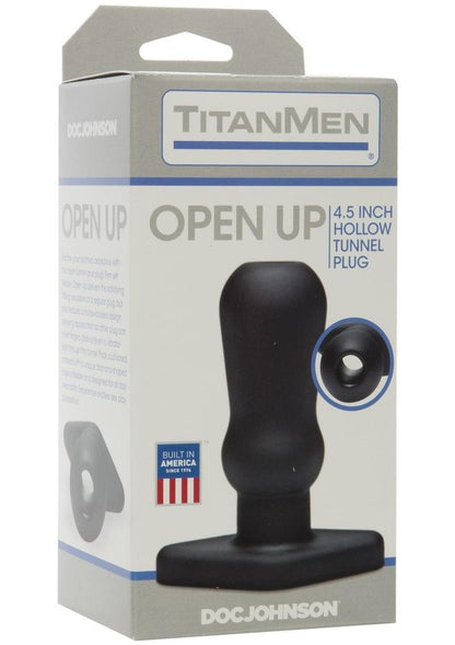 Titanmen - Open Up Hollow Tunnel Anal Plug - Black