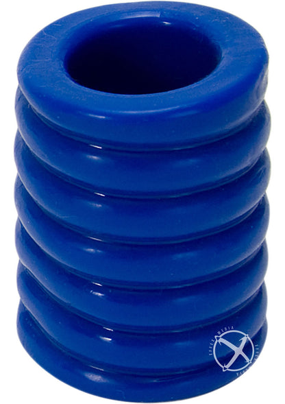 Titanmen Ribbed Stretch-To-Fit Cock Cage - Blue