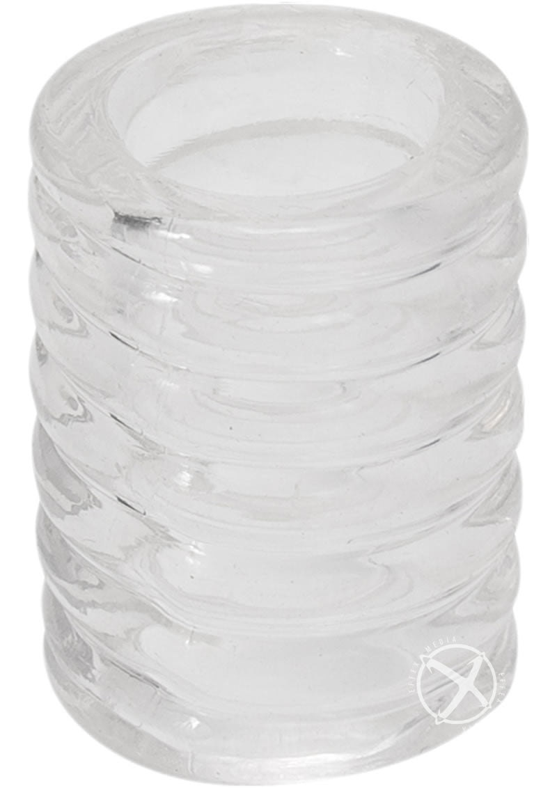 Titanmen Ribbed Stretch-To-Fit Cock Cage - Clear