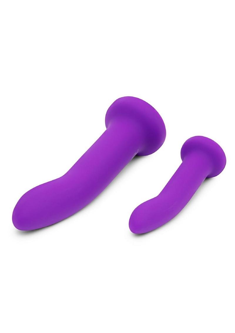 Together Toys Duo Silicone 5.5in, 7.75in Dildos and Harness