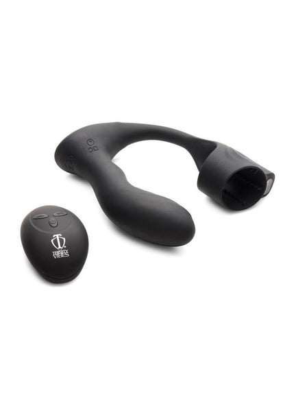 Trinity Men 7x Silicone Prostate Plug with Ball Stretcher and Remote Control