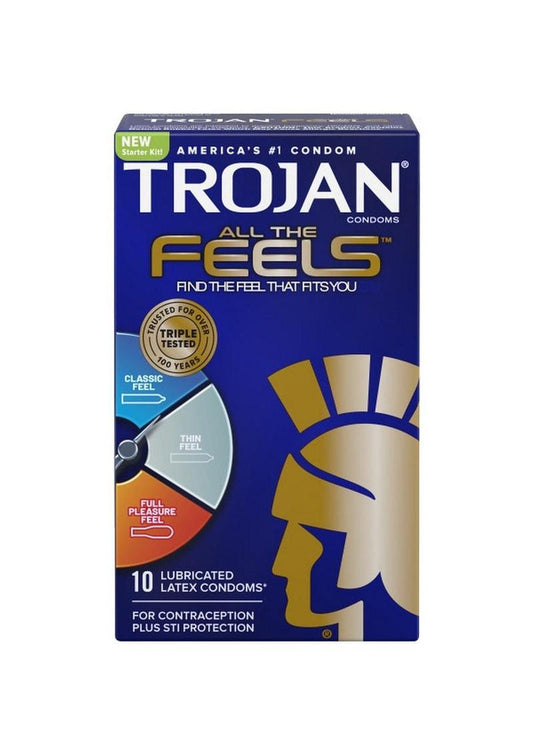 Trojan All The Feels Latex Condoms - 10 Pack