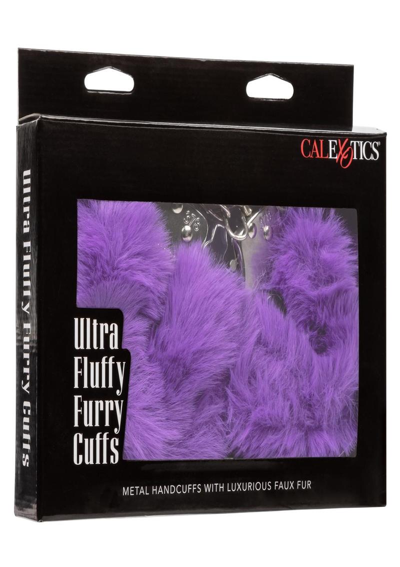 Ultra Fluffy Furry Cuffs - Metal/Purple