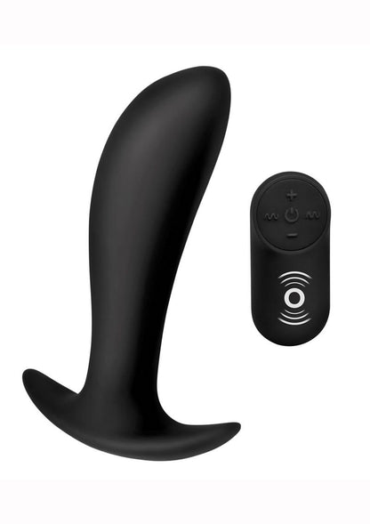 Under Control Rechargeable Silicone Prostate Vibrator with Remote Control - Black