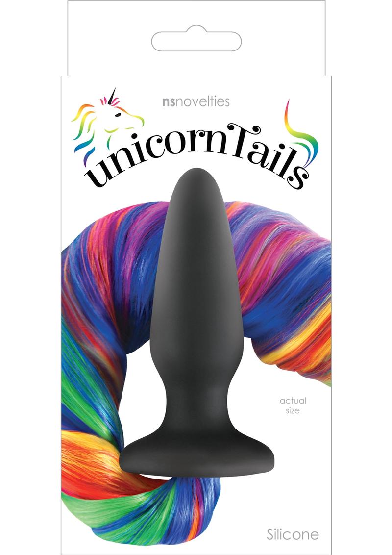 Unicorn Tails Silicone Anal Plug - Multicolor/Rainbow