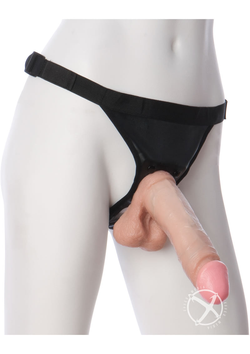 Vac-U-Lock Realistic Cock with Ultra Harness - Vanilla - 8in