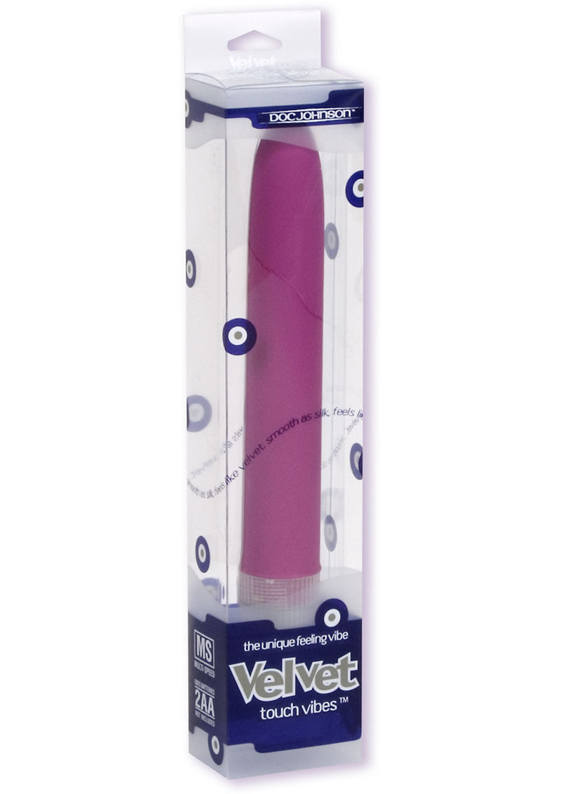 Velvet Touch Vibes Waterproof Vibrator - Magenta/Purple - 7in