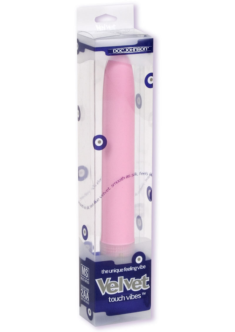 Velvet Touch Vibes Waterproof Vibrator - Pink - 7in