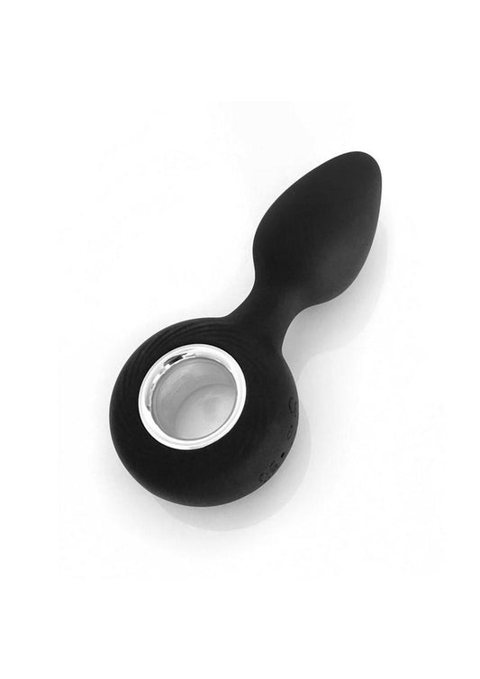 Vers Plug Vibrating Rechargeable Silicone Anal Plug - Black