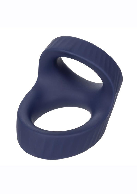 Viceroy Max Dual Ring Silicone Cock Ring - Blue