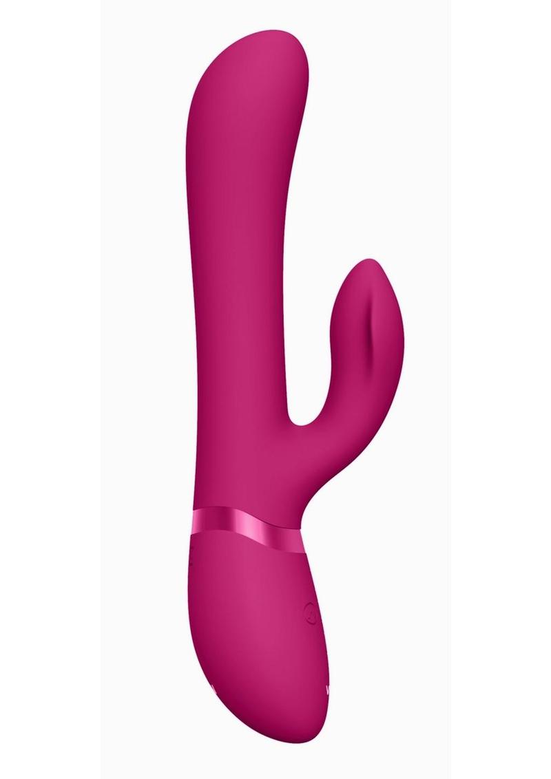 Vive Chou Rechargeable Silicone G-Spot Rabbit and Clitoral Stimulator - Pink