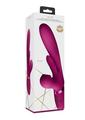 Vive Ena Rechargeable Silicone Triple Motor Thrusting G-Spot with Flapper and Air Wave Clit Stimulation Vibrator - Pink