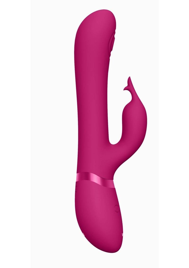 Vive Etsu Rechargeable Silicone Pulse Wave G-Spot Rabbit and Clitroal Stimulator - Pink