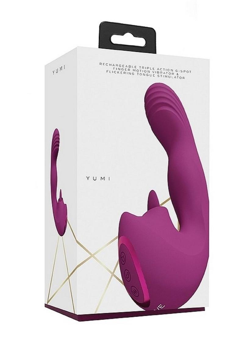 Vive Riko Rechargeable Silicone Triple Motor G-Spot Finger Motion Vibrator - Pink