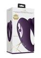 Vive Yoko Rechargeable Silicone Tripe Motor Dual Prongs with Clitoral Pulse Wave Vibrator - Purple