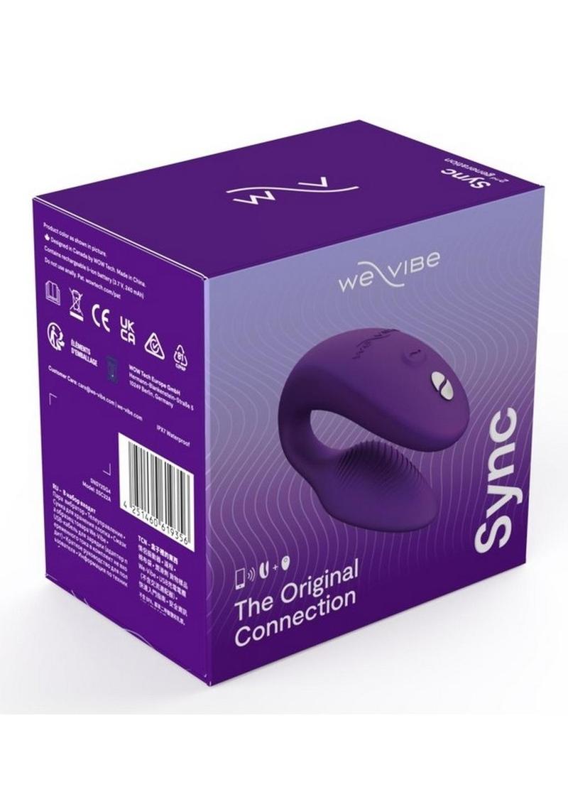 We-Vibe Sync Rechargeable Silicone Couples Vibrator with Remote Control - Purple