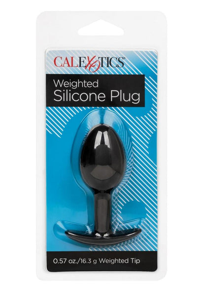 Weighted Silicone Anal Plug - Black