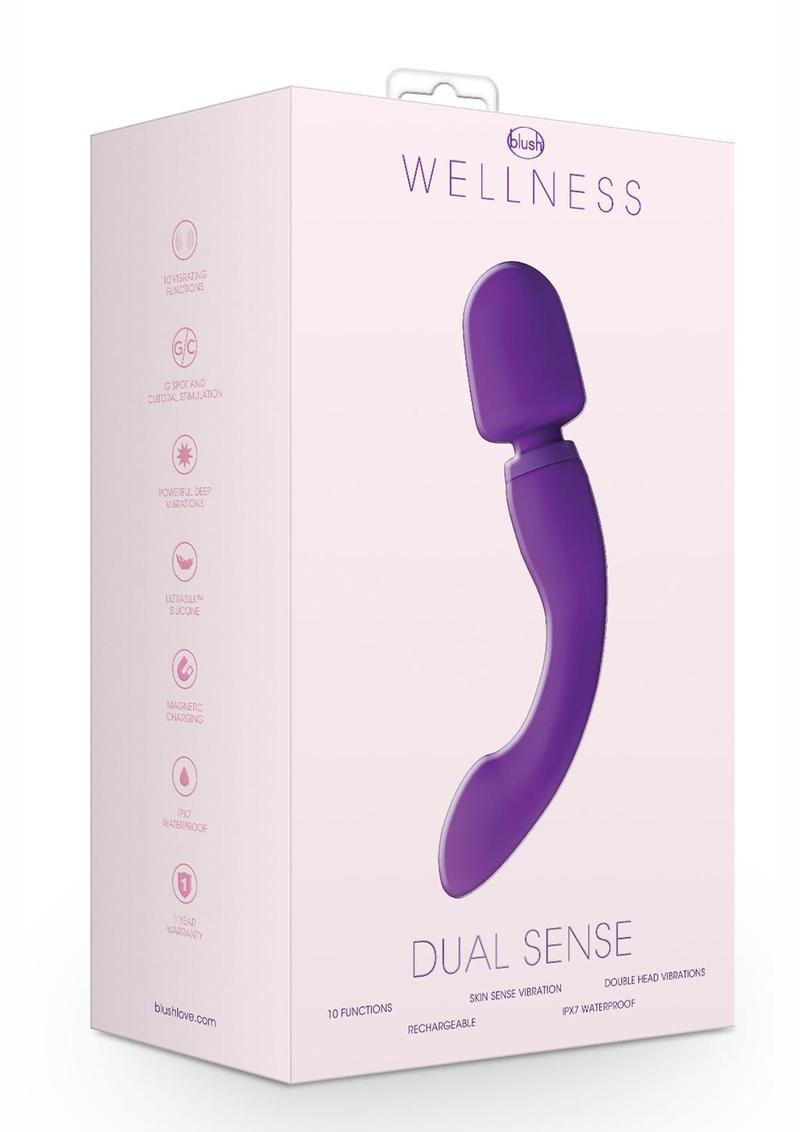 Wellness Dual Sense Rechargeable Silicone Massager - Purple