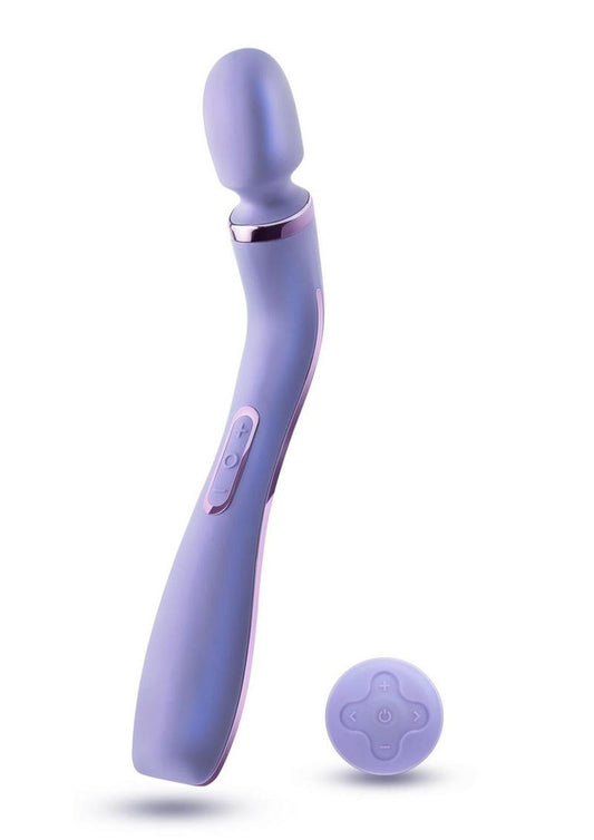 Wellness Eternal Wand Rechargeable Silicone Vibrating Wand with Remote - Lavender/Purple