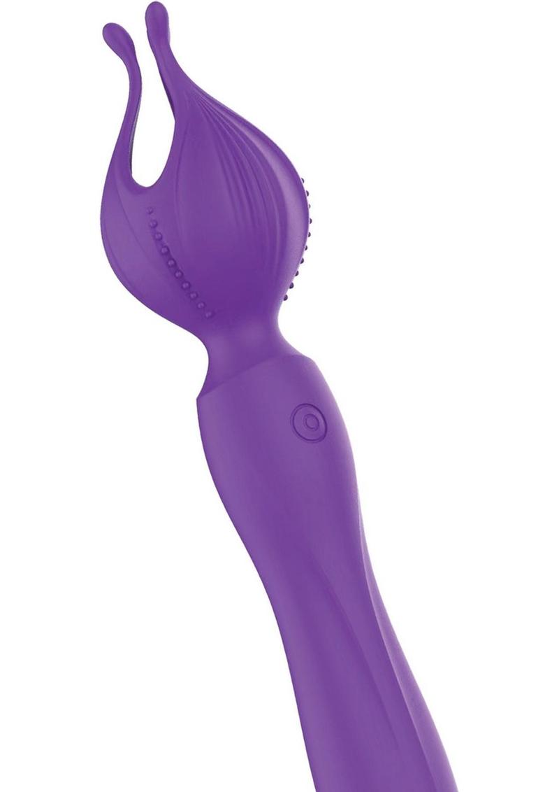 Wet Dreams Clitoral Kiss Flower Pedal Rechargeable Silicone Vibrator - Purple