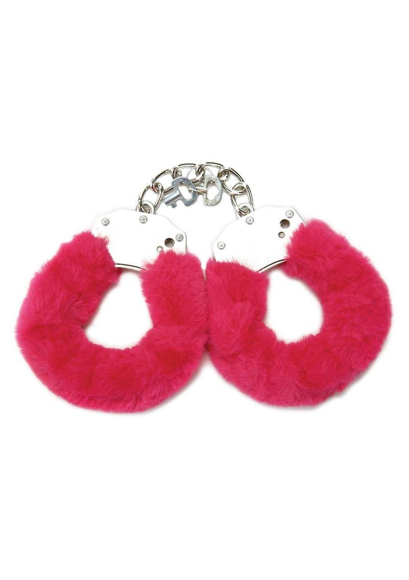 WhipSmart Furry Cuffs with Eye Mask - Hot Pink/Pink